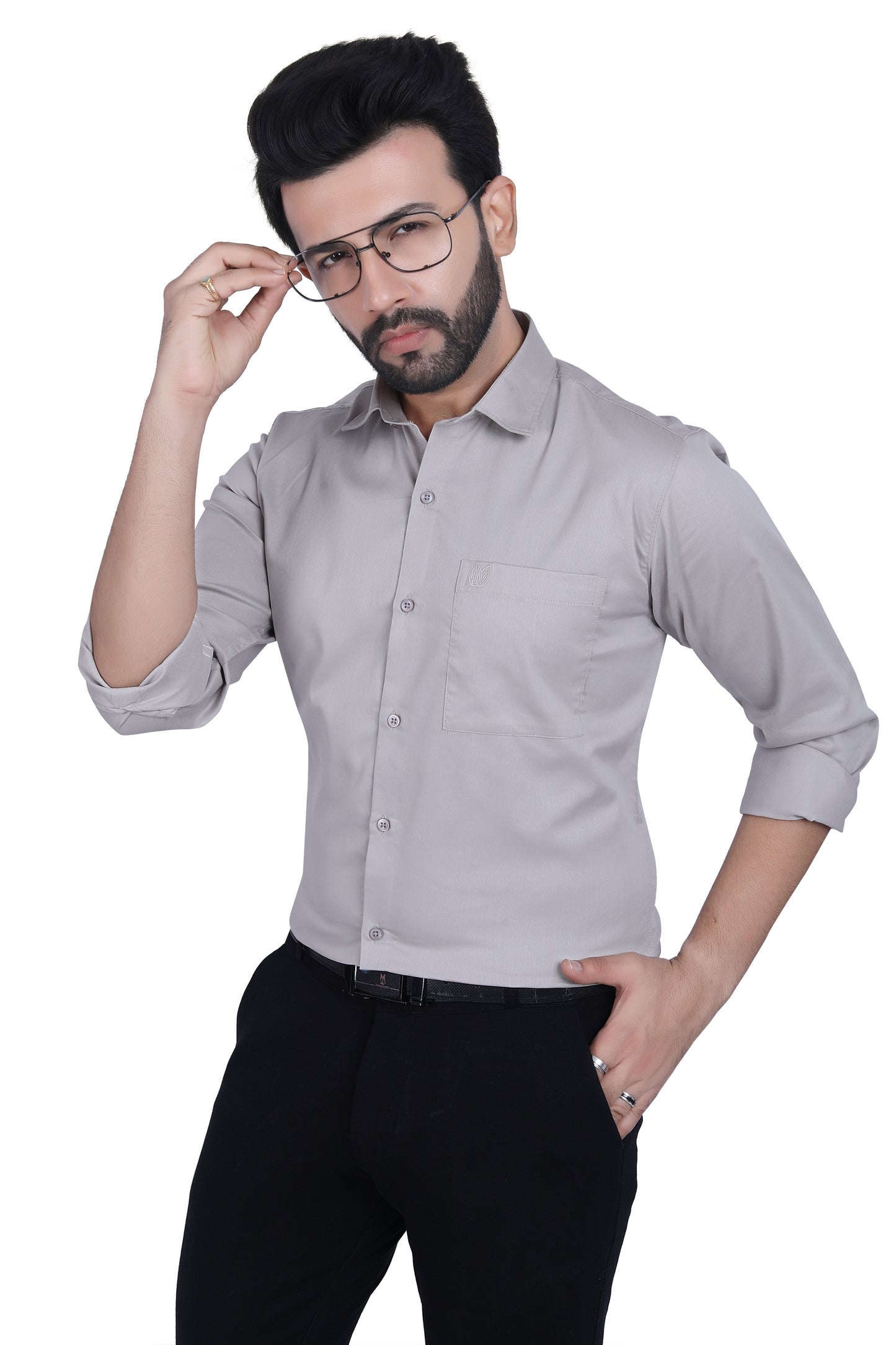 CORDUROY SOLID GREY SHIRT